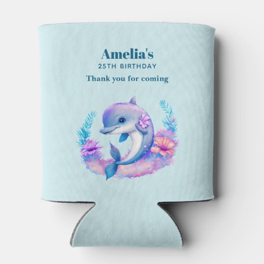 Schattigee dolfijn Zee schepsel evenement Blikjeskoeler (Achterkant)