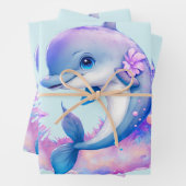 Schattigee dolfijn Zee schepsel Inpakpapier Vel (In situ)