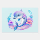 Schattigee dolfijn Zee schepsel Inpakpapier Vel (Voorkant)