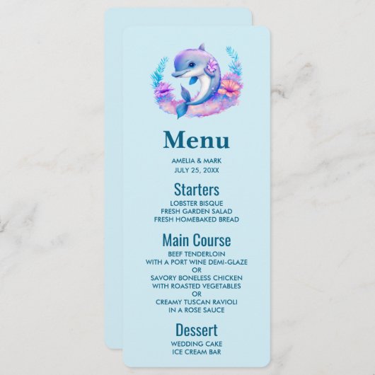 Schattigee dolfijn Zee schepsel Kaart (Voorkant / Achterkant)