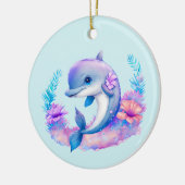 Schattigee dolfijn Zee schepsel Keramisch Ornament (Links)
