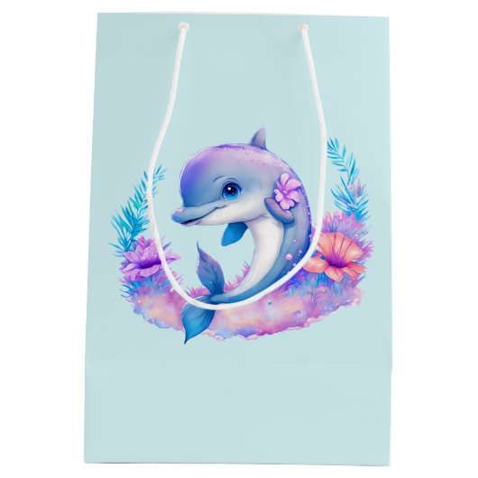 Schattigee dolfijn Zee schepsel Medium Cadeauzakje (Achterkant)