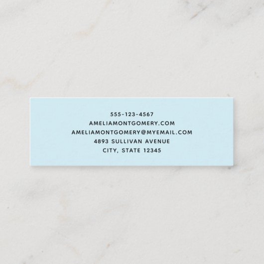 Schattigee dolfijn Zee schepsel Mini Visitekaartje (Achterkant)