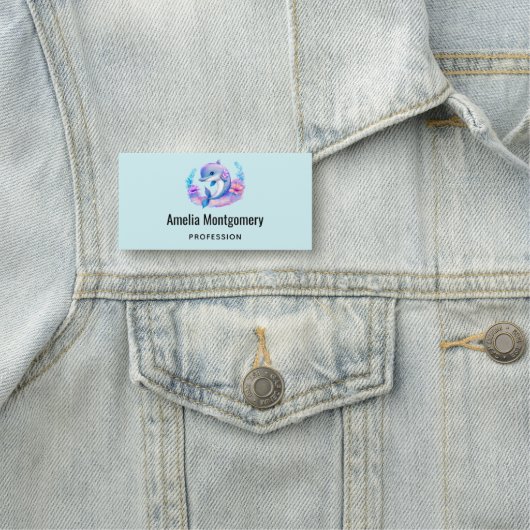 Schattigee dolfijn Zee schepsel Naamplaatje (In situ)