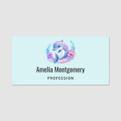 Schattigee dolfijn Zee schepsel Naamplaatje (Voorkant)