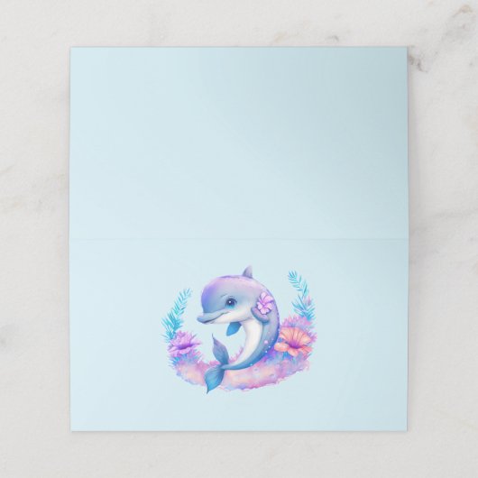 Schattigee dolfijn Zee schepsel Plaatskaartje (Buitenkant ongevouwen)