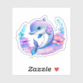 Schattigee dolfijn Zee schepsel Sticker (Vel)