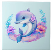 Schattigee dolfijn Zee schepsel Tegeltje (Voorkant)