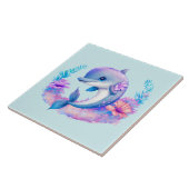 Schattigee dolfijn Zee schepsel Tegeltje (Zijkant)