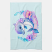 Schattigee dolfijn Zee schepsel Theedoek (Verticaal)