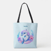 Schattigee dolfijn Zee schepsel Tote Bag (Achterkant)