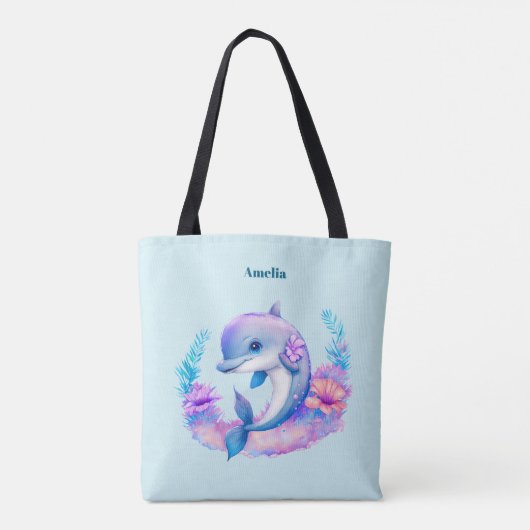 Schattigee dolfijn Zee schepsel Tote Bag (Achterkant)