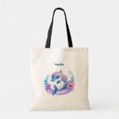 Schattigee dolfijn Zee schepsel Tote Bag (Achterkant)