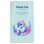 Schattigee dolfijn Zee schepsel verjaardag dank u Klein Cadeauzakje (Achterkant)