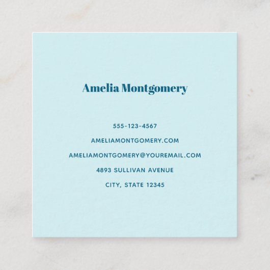 Schattigee dolfijn Zee schepsel Vierkante Visitekaartje (Achterkant)