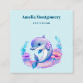Schattigee dolfijn Zee schepsel Vierkante Visitekaartje (Voorkant)