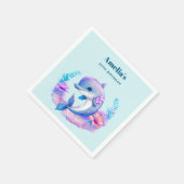 Schattigee Dolfijn Zee Verjaardag Servet (Hoek)