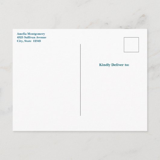 Schattigee Dolfijn Zee Verjaardag Uitnodiging Briefkaart (Achterkant)