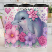 Schattigee Dolfijnbloemen Harten Sparkles Thermosbeker