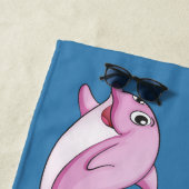 Schattigee Dolfijnen aangepaste naam strandlaken (In situ)