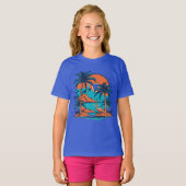 Schattigee dolfijnen springen in de oceaan T-Shirt (Voorkant volledig)