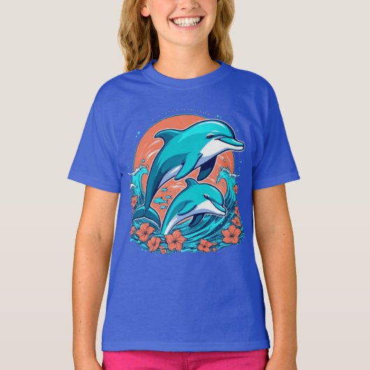 Schattigee dolfijnen T-shirt (Voorkant)