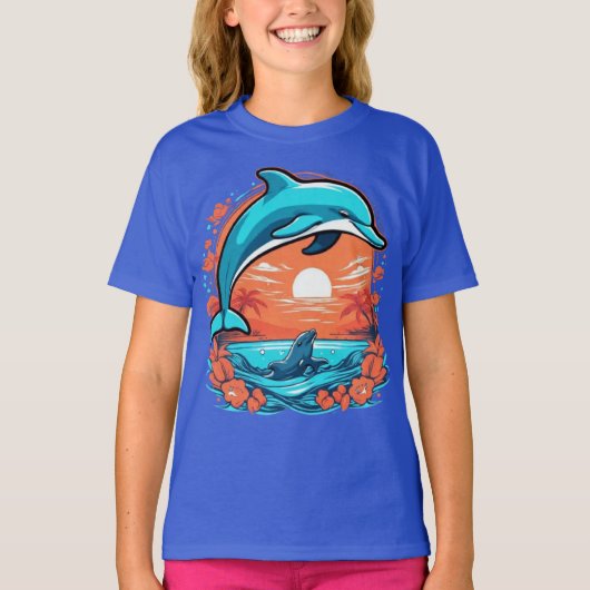 Schattigee dolfijnen T-shirt (Voorkant)