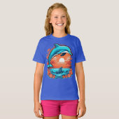 Schattigee dolfijnen T-shirt (Voorkant volledig)