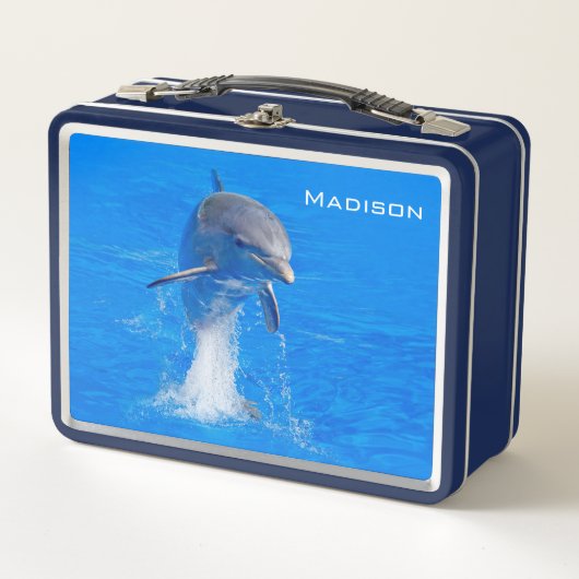 Schattigee Dolphin Jumping Gepersonaliseerde naam (Voorkant)