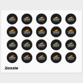 Schattigee Donald Trump University President POTUS Ronde Sticker (Vel)