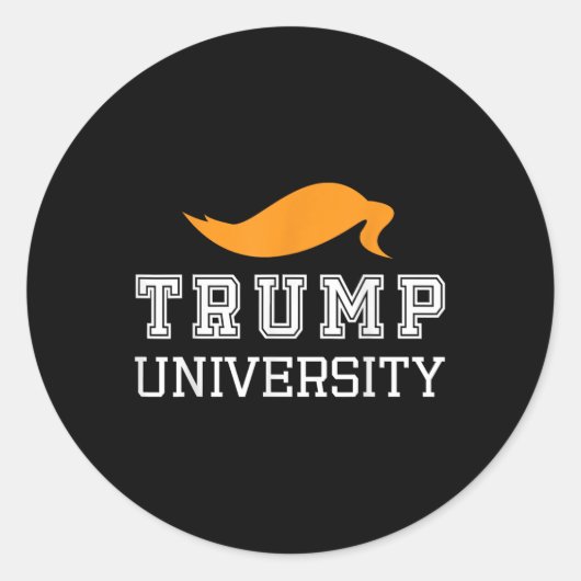 Schattigee Donald Trump University President POTUS Ronde Sticker (Voorkant)