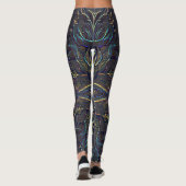 Schattigee donkere textuur "Ratti_Creative_Arts" Leggings (Achterkant)