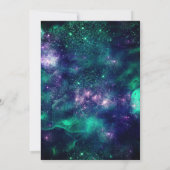 Schattigee donkergroene paarse faux glitter kerst kaart (Achterkant)