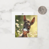 Schattigee Donkey Note Kaart Notitiekaartje (Voorkant / Achterkant in situ)