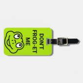 Schattigee 'Don't Frog-et Me' Frog Bagagelabel voo (Voorkant horizontaal)