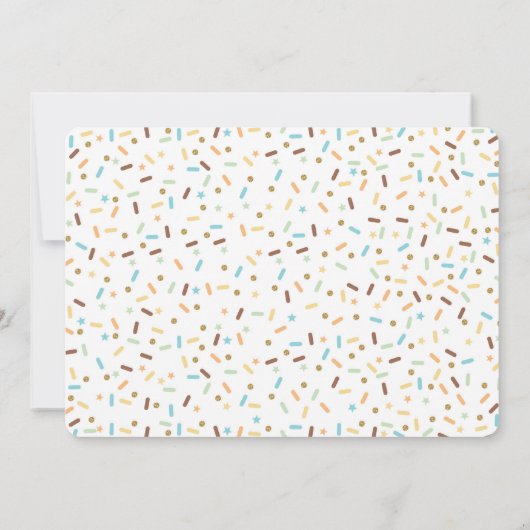 Schattigee Donut 1e Verjaardag Doughnut Sprinkles  Kaart (Achterkant)