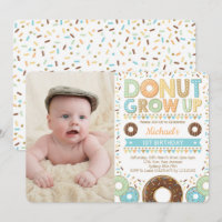 Schattigee Donut 1e Verjaardag Doughnut Sprinkles