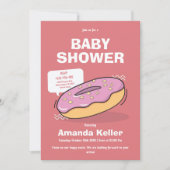 Schattigee donut Baby shower uitnodiging (Voorkant)