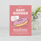 Schattigee donut Baby shower uitnodiging (Staand voorkant)