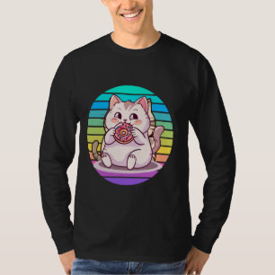 Schattigee donut katje kitten met zon, jongens, me t-shirt