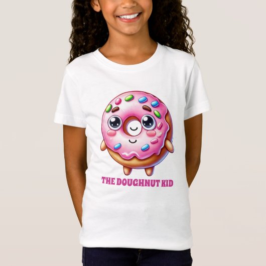 Schattigee donut kind tekst toevoegen t-shirt (Voorkant)