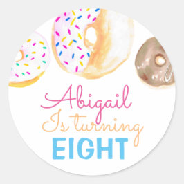Schattigee donut kind verjaardagsfeestje sticker