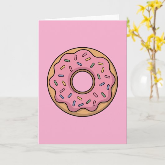 Schattigee donut | Kinder Rugtas Kaart (Gele Bloem)