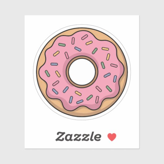 Schattigee donut | Kinder Rugtas Sticker (Vel)