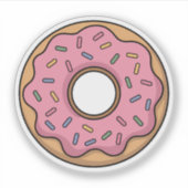Schattigee donut | Kinder Rugtas Sticker (Voorkant)