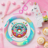 Schattigee donut liefhebbers feest papieren bordje (Feest)