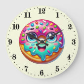 Schattigee donut liefhebbers zoet grote klok (Voorkant)