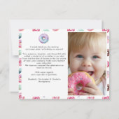 Schattigee Donut Meisje Custom Bericht Kinderen Ve Bedankkaart (Achterkant)