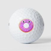 Schattigee donut met oogjes en sprenkeltekeningen golfballen (Voorkant)