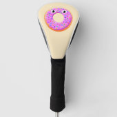 Schattigee donut met oogjes en sprenkeltekeningen golfheadcover (Voorkant)